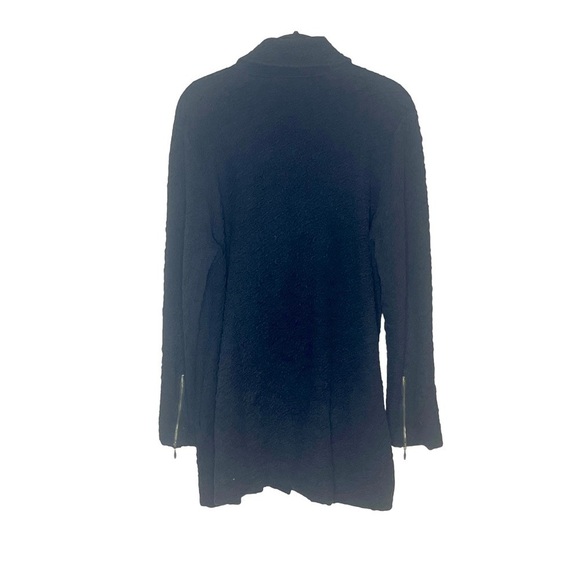 EILEEN FISHER Black Snap Front Jacket - Picture 3 of 7